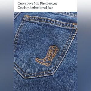 Size 26 A&F curve love embroidered bootcut jeans